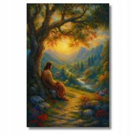 piekny-obraz-religijny-jezus-pod-drzewem-gory-na-plotnie-slub-prezent-50x70