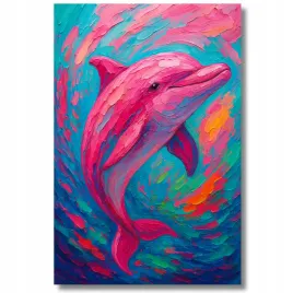 piekny-obraz-rozowy-delfin-na-plotnie-40x50-prezent-natura-morze-ocean