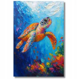 piekny-obraz-zolw-morski-na-plotnie-50x70-impasto-kolorowa-impresja-prezent