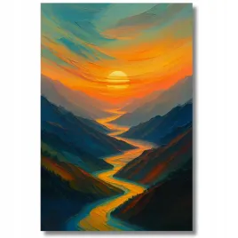 sliczny-obraz-zachod-slonca-nad-rzeka-40x50-na-plotnie-impasto-prezent