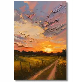 sliczny-obraz-zachod-slonca-droga-wiejska-50x70-na-plotnie-impasto-prezent