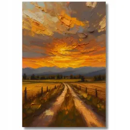 sliczny-obraz-zachod-slonca-droga-wiejska-50x70-na-plotnie-impasto-prezent