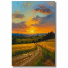 sliczny-obraz-zachod-slonca-z-droga-na-plotnie-50x70-impasto-prezent-slub
