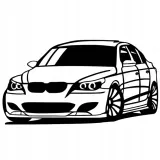 samochod-na-sciane-bmw-e60-3d-front-dekoracja-scienna-obraz-auto-premium