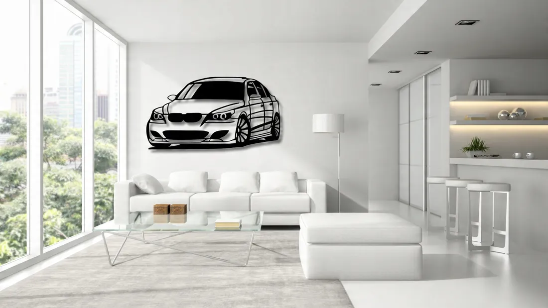 samochod-na-sciane-bmw-e60-3d-front-dekoracja-scienna-obraz-auto-premium