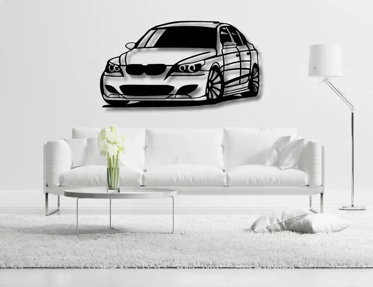 samochod-na-sciane-bmw-e60-3d-front-dekoracja-scienna-obraz-auto-premium-material-wykonania-plyta-hdf