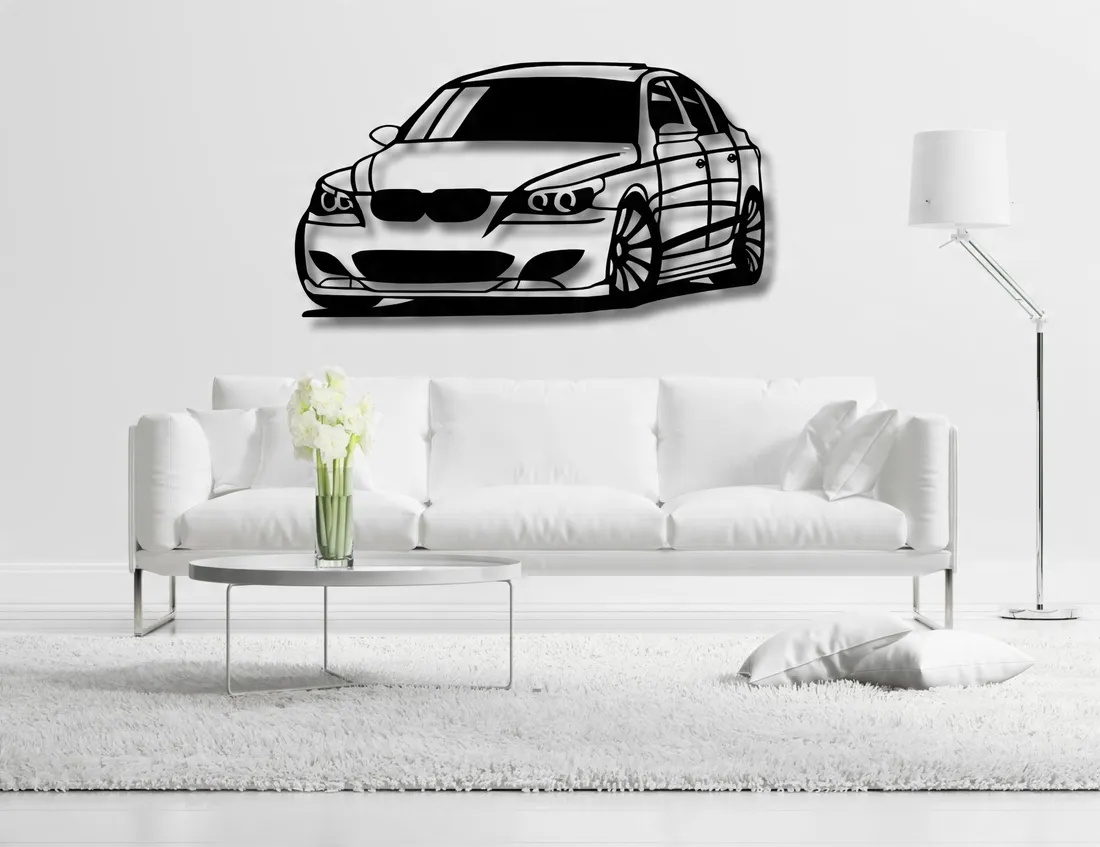 samochod-na-sciane-bmw-e60-3d-front-dekoracja-scienna-obraz-auto-premium