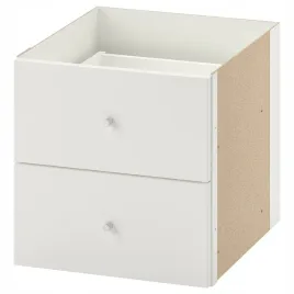 wklad-z-2-szufladami-regal-kallax-bialy-33x33-cm
