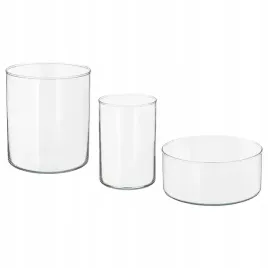 ikea-cylinder-wazon-miska-zestaw-szklany-3-szt