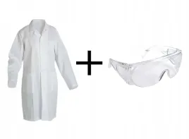 komplet-fartuch-laboratoryjny-bialy-bawelniany-medyczny-okulary-ochronne-xs