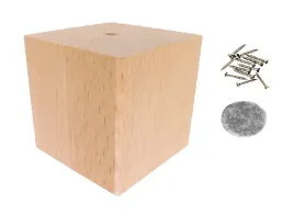 noga-drewniana-stopka-meblowa-surowa-kostka-5x5x5-cm-zestaw-z-mocowaniem