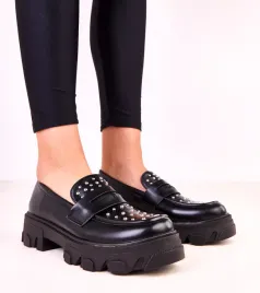 czarne-mokasyny-damskie-zdobione-cwiekami-memolis