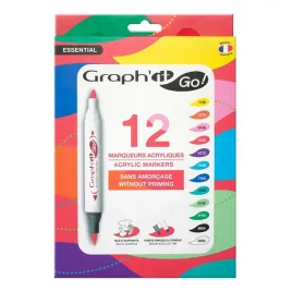 zestaw-pisakow-akrylowych-dwustronnych-essential-graphit-go-12-kol
