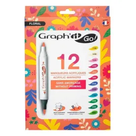 zestaw-pisakow-akrylowych-dwustronnych-floral-graphit-go-12-kol