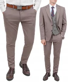 spodnie-meskie-slim-fit-jasne-brazowe-eleganckie-gladkie-36