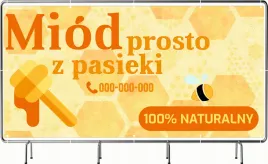 baner-reklamowy-200x100-cm-projekt-gratis-oczkowany-miod-z-pasieki