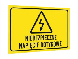 tabliczka-znak-informacyjny-dibond-20x15-niebezpieczne-napiecie-dotykowe