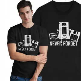 koszulka-never-forget-retro-vintage-dyskietka-vhs-kaseta-walkman