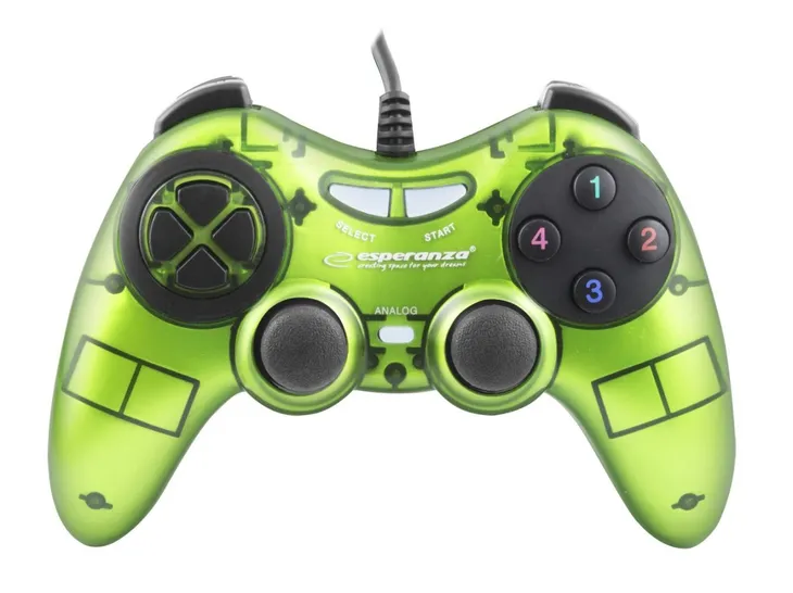 egg105g-gamepad-pc-usb-fighter-zielony-esperanza-stan-nowy