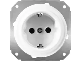 gniazdo-gniazdko-scienne-2p-z-schuko-retro-ceramic-bez-ramki-biale