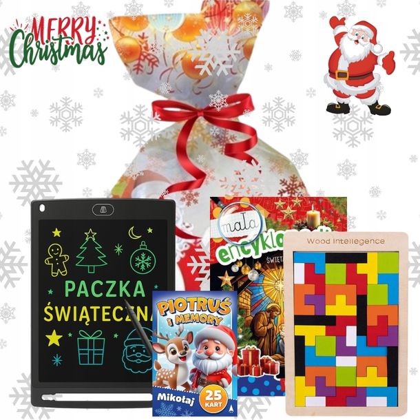 ﻿PACZKA NA MIKOŁAJA Choinkę ŚWIĘTA TABLET TETRIS KARTY OPOWIADANIA L50