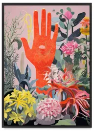 plakat-kolorowe-kwiaty-reka-50x70-cm-w-czarnej-ramie