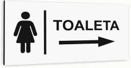 tabliczka-biala-nierdzewna-toaleta-damska-dowolny-nadruk-aluminiowa