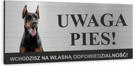 tabliczka-uwaga-zly-pies-doberman-aluminium-dibond