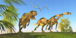 fototapeta-las-skaly-dinozaury-drzewa-3d-200x130