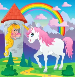 fototapeta-dziecieca-unicorn-tecza-chmurki-380x256