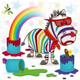 fototapeta-dla-dziecka-tecza-zebra-gwiazdy-200x130