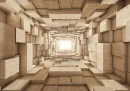 fototapeta-tunel-3d-deski-abstrakcja-na-wymiar