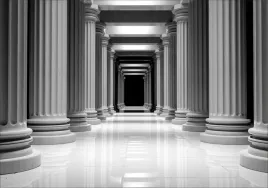 fototapeta-tunel-3d-architektura-kolumny-droga