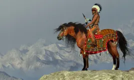 fototapeta-natura-gory-kon-indianin-wzgorze