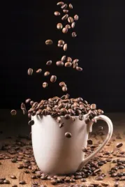 fototapeta-kuchenna-kawa-ziarna-kawy-filizanka