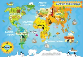 plakat-mapa-swiata-na-globusie-kontynenty-plakaty
