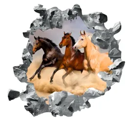 naklejka-samoprzylepna-3d-dziura-konie-mustang-hit