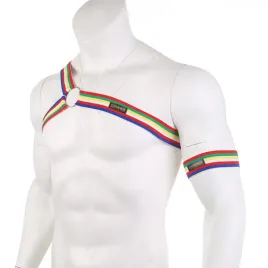 meska-uprzaz-na-ramie-i-tors-kolorowy-harness-z-paskami-i-metalowym-kolkiem