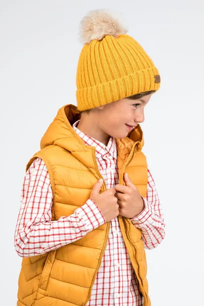 pamami-modna-czapka-dziecieca-z-eko-pomponem-khaki-rodzaj-zimowa