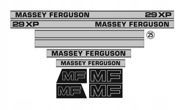 Naklejki oklejenie naklejka - MASSEY FERGUSON MF 29XP