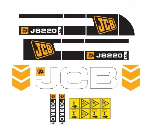 Naklejki oklejenie naklejka - JCB JS220LC