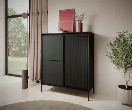 komoda-wysoka-czarna-senso-100-cm-ryfle-nozki-szuflady-czarny