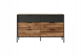 komoda-milton-1373-x-395-x-814cm-antracyt-kasztan-matowe