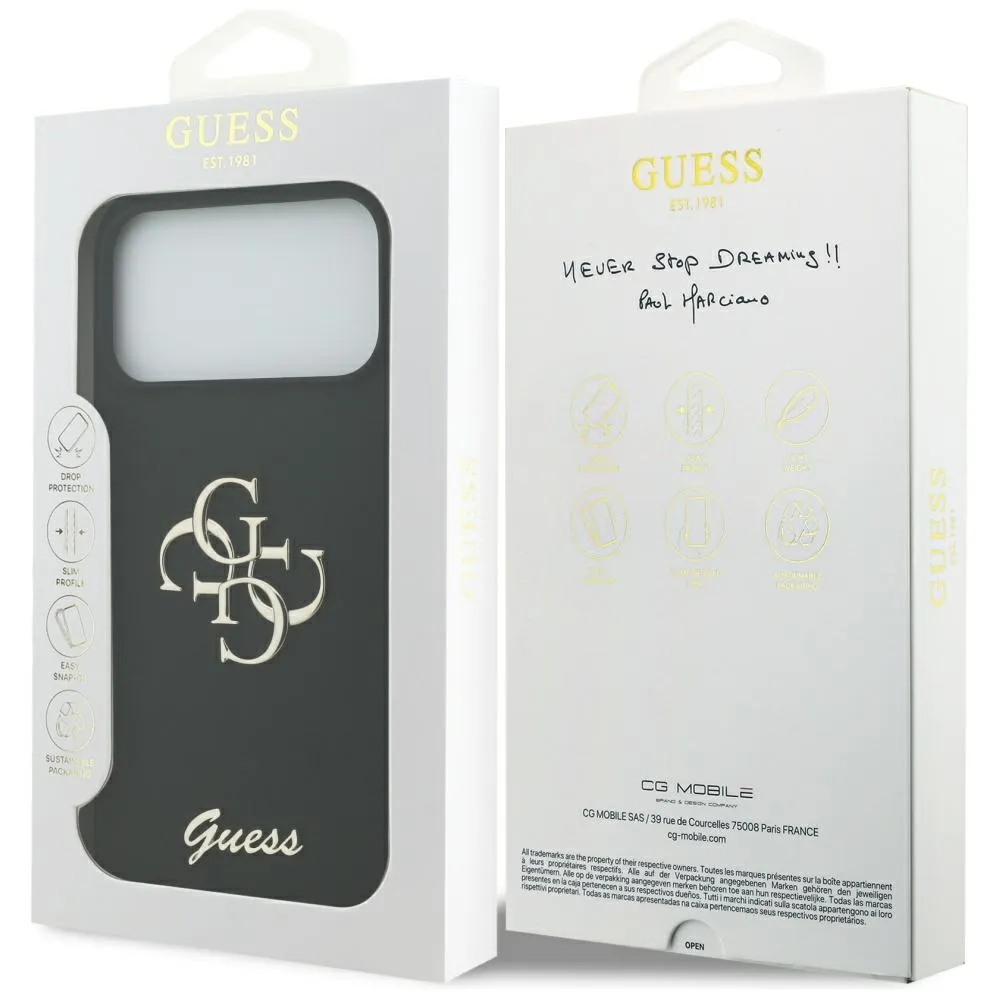 etui-do-iphone-17-pro-max-guess-silicone-big-4g-script-czarny-stan-nowy