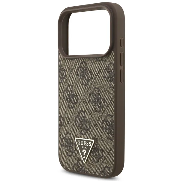 etui-do-iphone-17-pro-guess-4g-strap-triangle-logo-magsafe-brazowy-typ-plecki