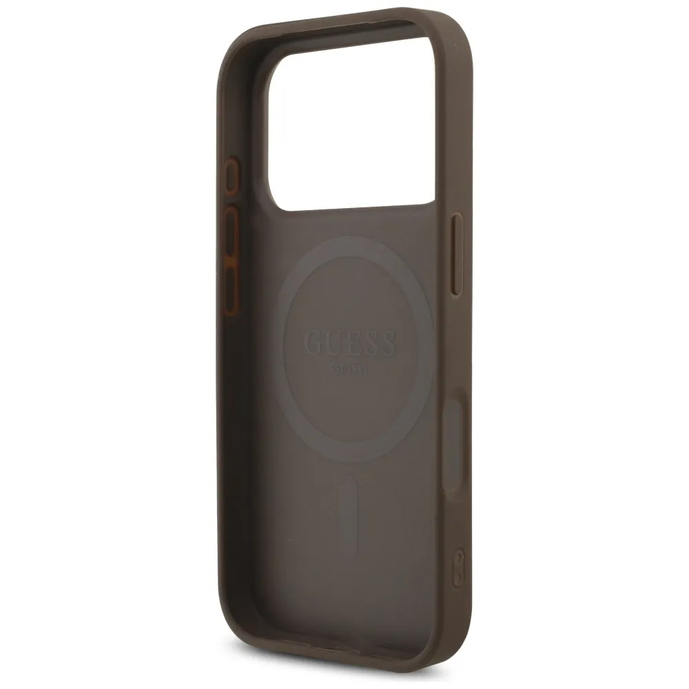etui-do-iphone-17-pro-guess-4g-strap-triangle-logo-magsafe-brazowy