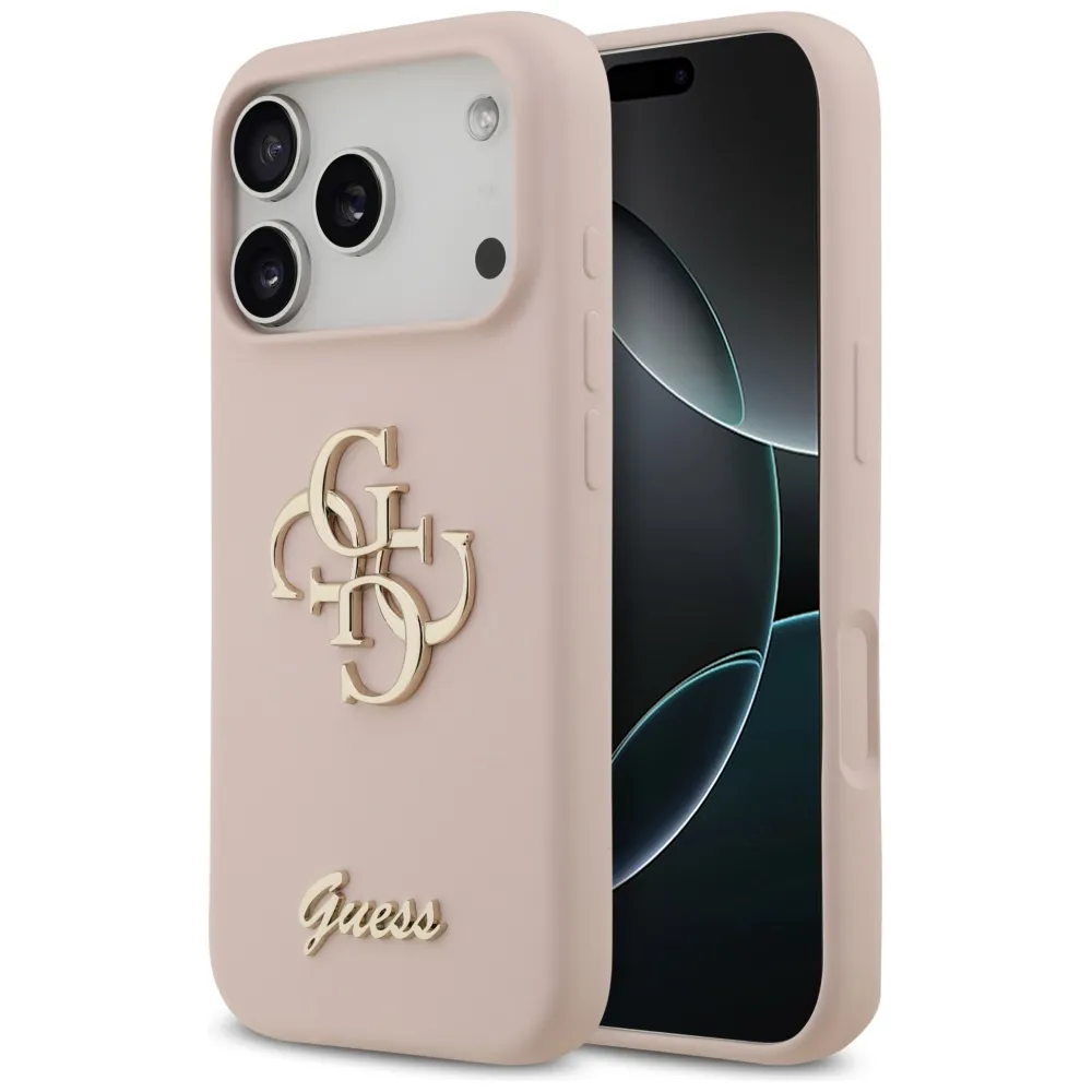 etui-do-iphone-17-pro-guess-silicone-big-4g-script-rozowy