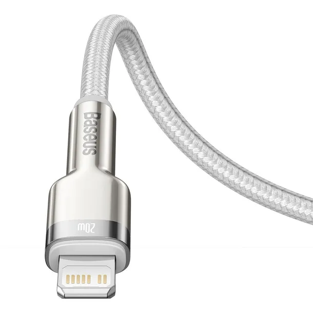 kabel-usb-c-do-lightning-baseus-cafule-pd-20w-2m-bialy