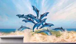 fototapeta-pejzaz-morski-delfiny-niebo-3d-370x250
