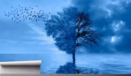 fototapeta-drzewo-konar-na-morzem-woda-370x250